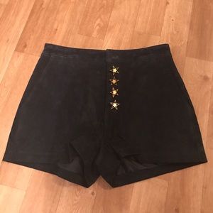 New w/tags. ASOS suede navy blue shorts sz 6